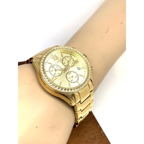 Timex Women's Watch TW2V57800 Quartz Chronograph Gold Dial Stainless Steel 38mm - Picture 5 of 14